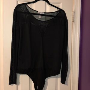 Ambiance Apparel Black Bodysuit